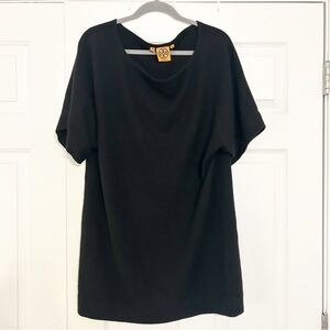 Tory Burch 100% Cashmere Boatneck Tunic Sweater Black size M